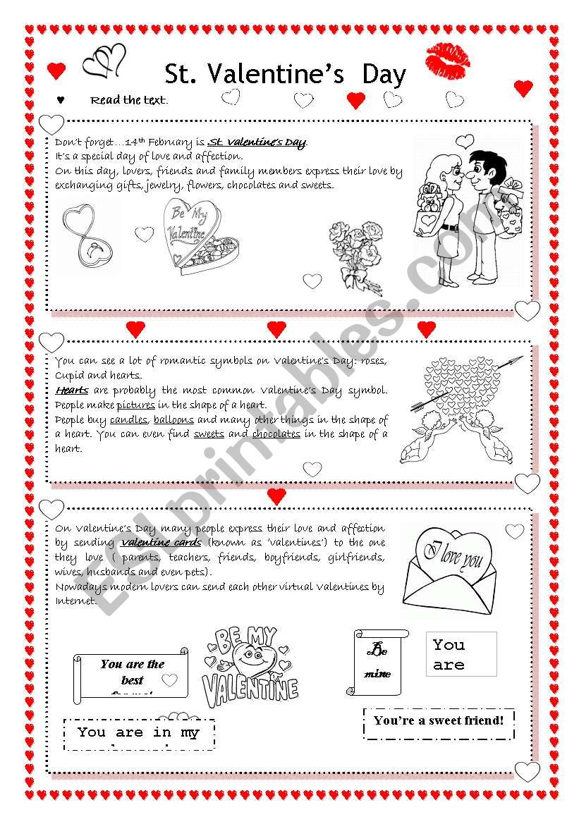 Valentines Day worksheet