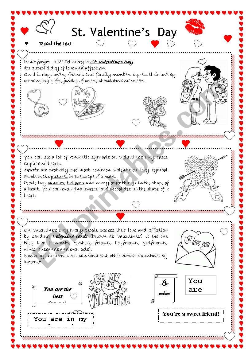 Valentine´s Day - ESL worksheet by dorarena
