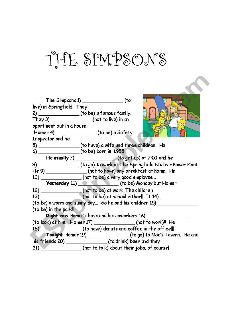 Practice on Tenses with The Simpsons