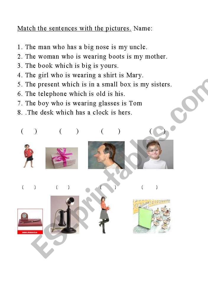 Relative clauses worksheet