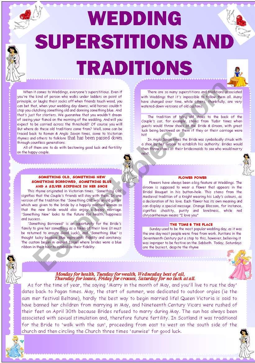 Wedding superstitions and traditions