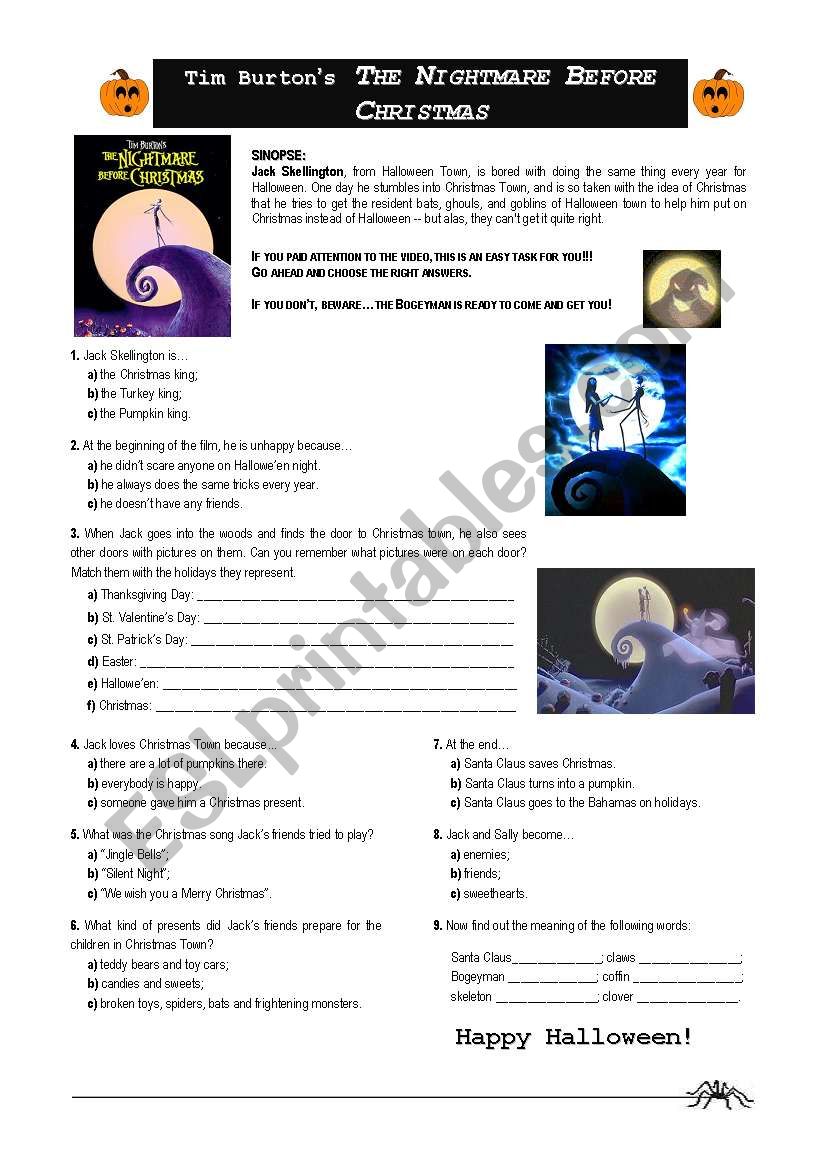 Tim BurtonÂ´s The Nightmare Before Christmas