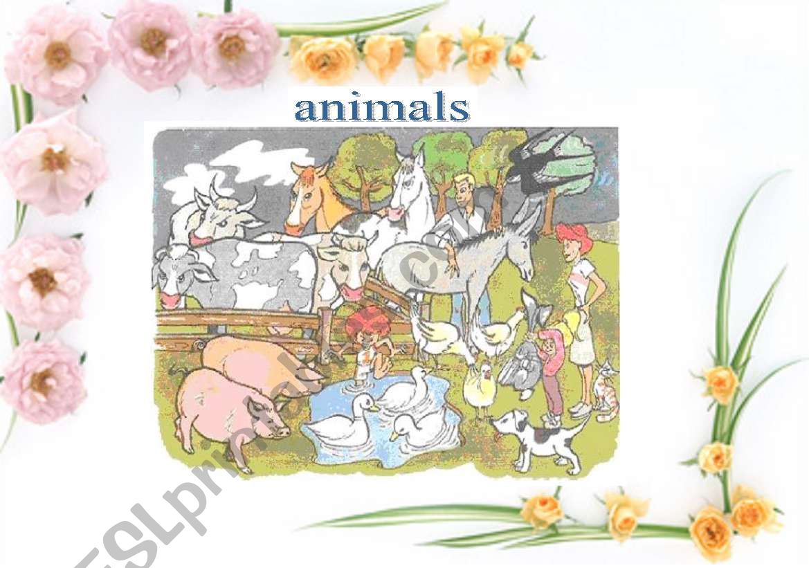 there is-there are-animals worksheet