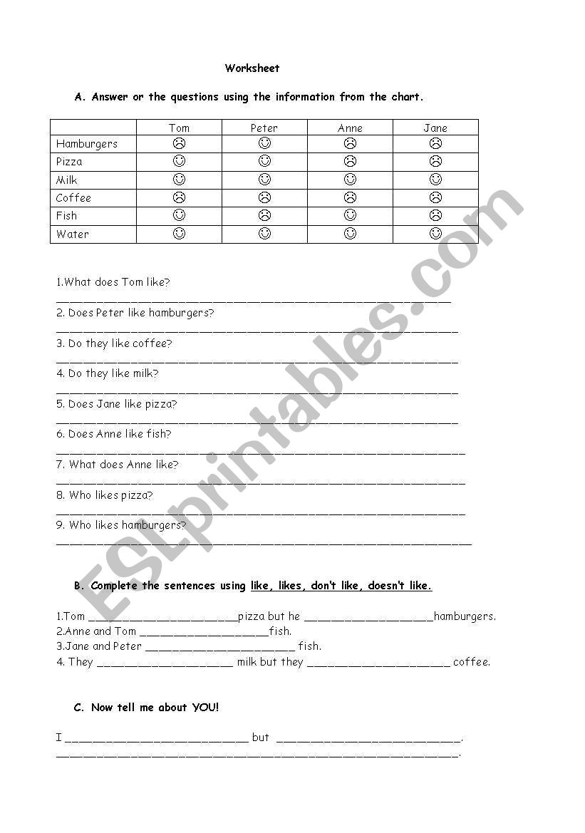worksheet worksheet