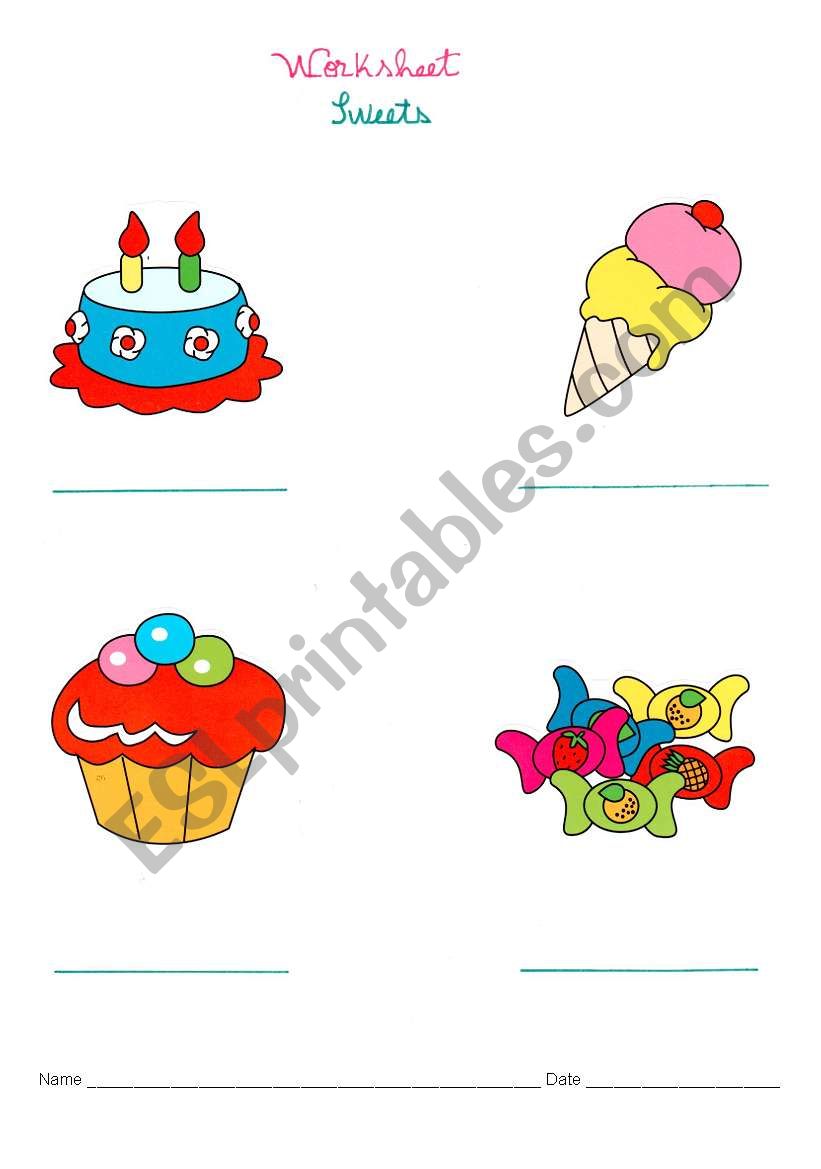 sweets worksheet