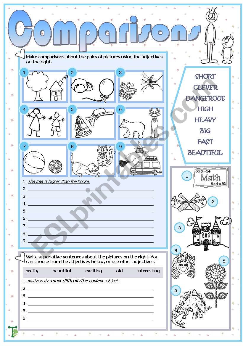 Comparisons worksheet