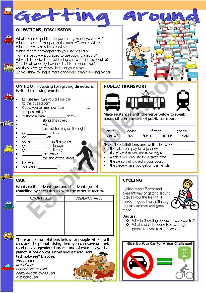 Getting around worksheet