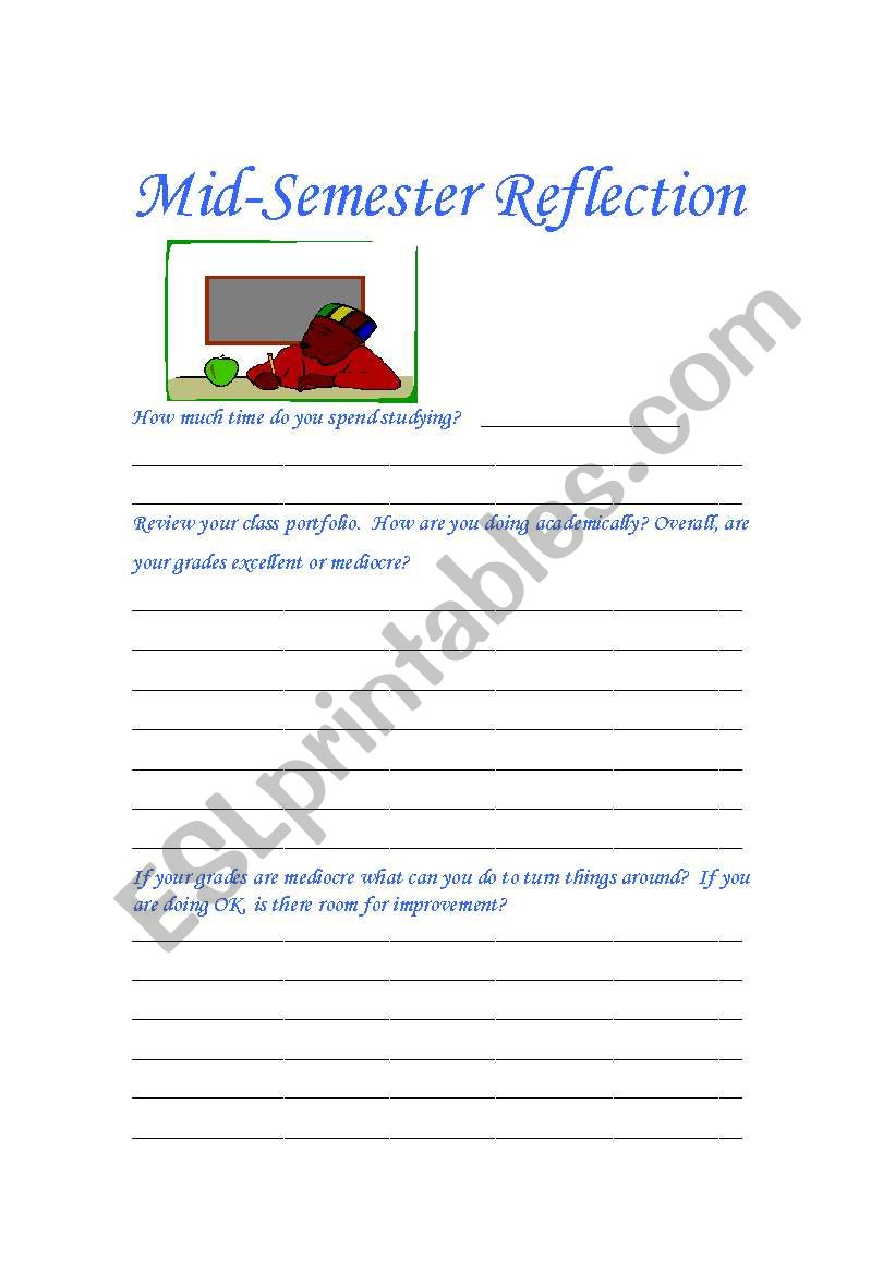 Mid-Semester Reflection worksheet