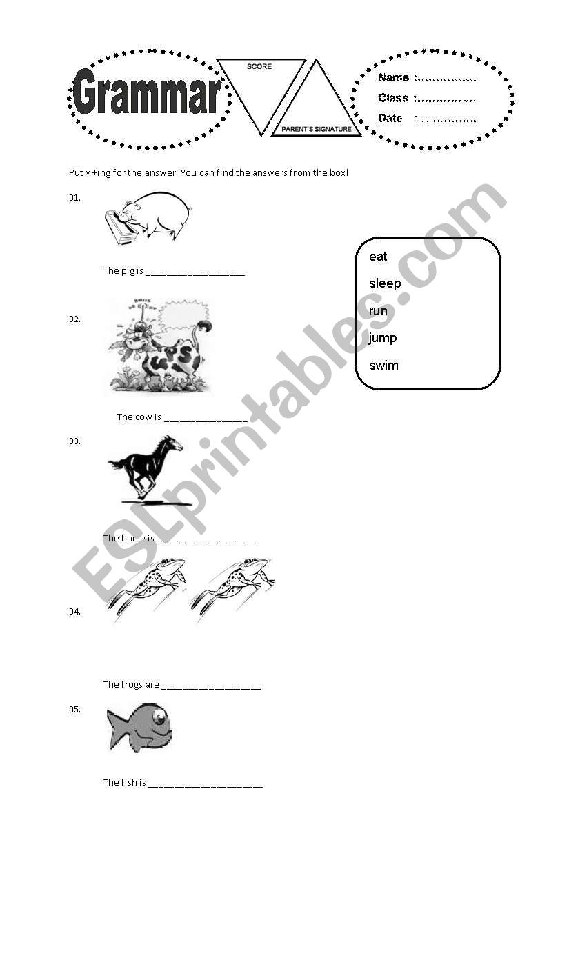 What are they doing? worksheet