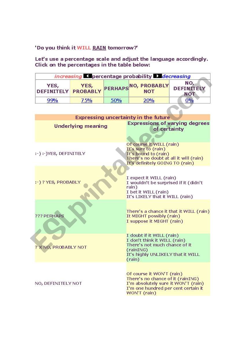 probability worksheet