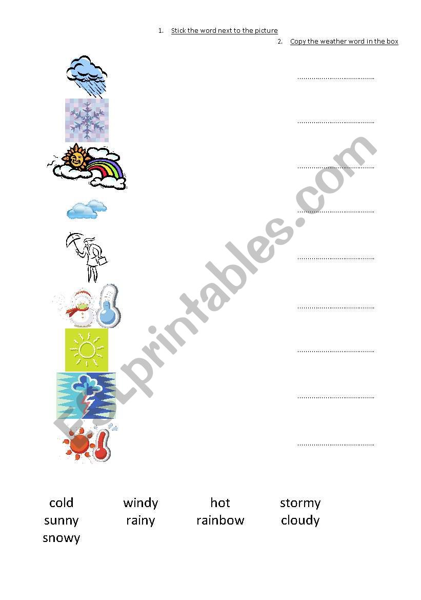 Weather worksheet worksheet