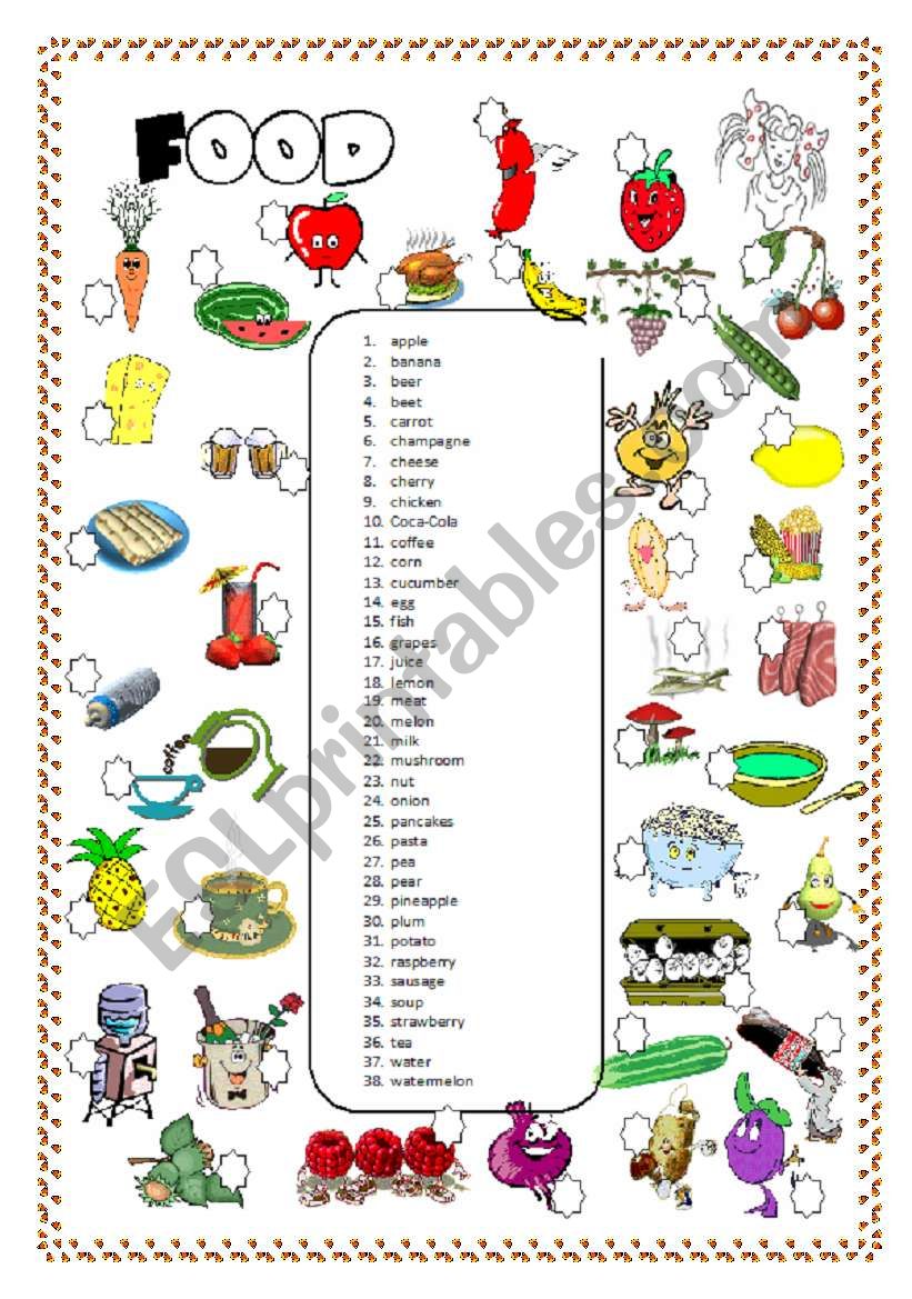 Food 38 products to learn or to revise