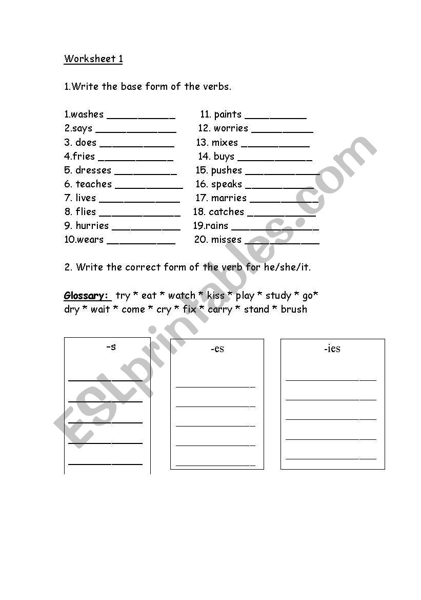 present simple worksheet