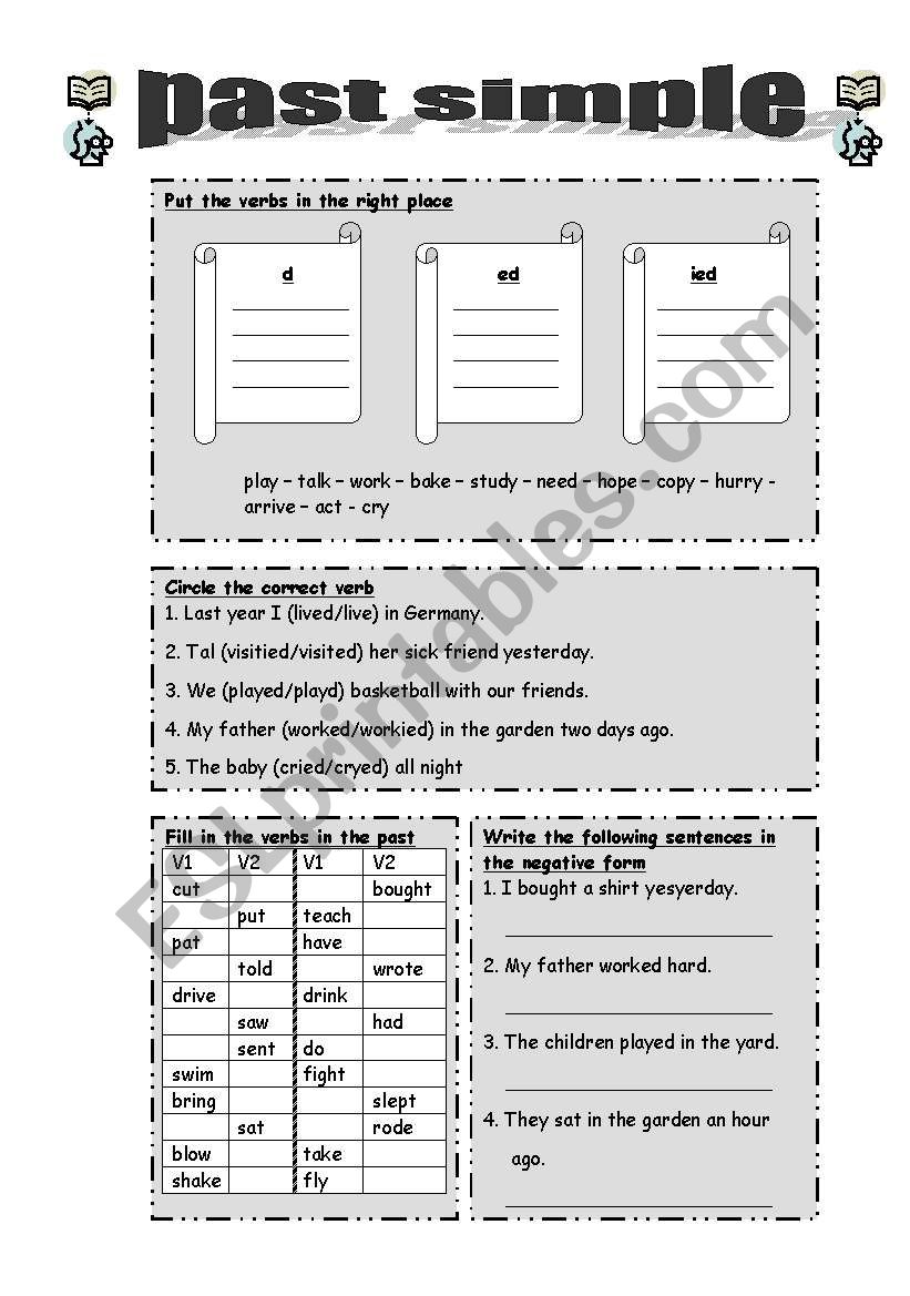 past simple worksheet