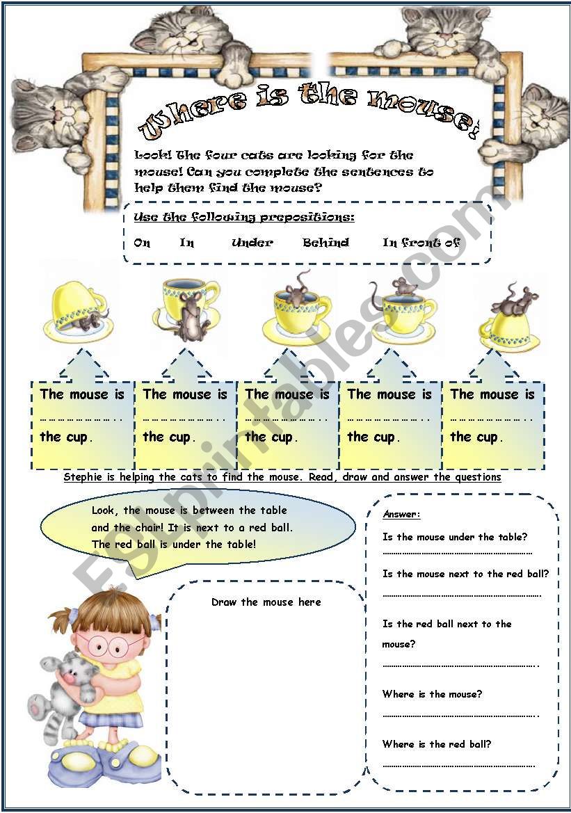 Where Is the Mouse? (Place Prepositions)