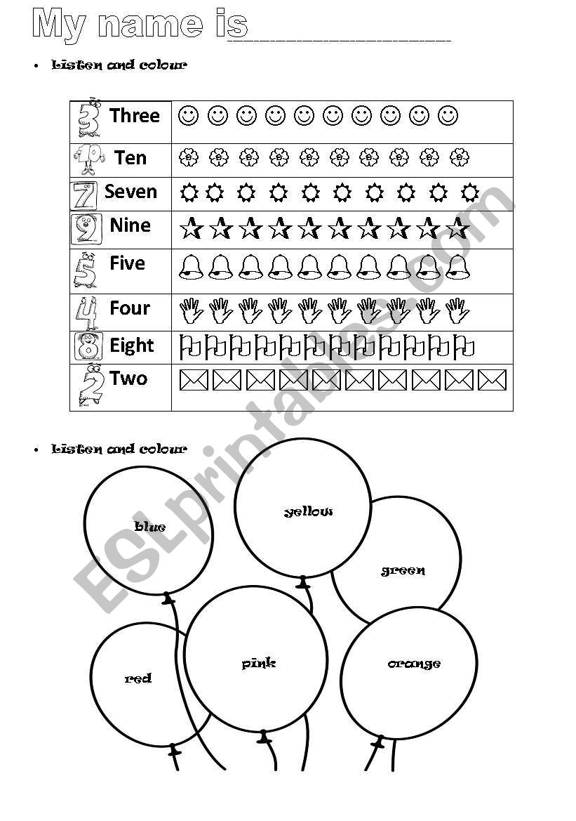 worksheet - pre-school worksheet