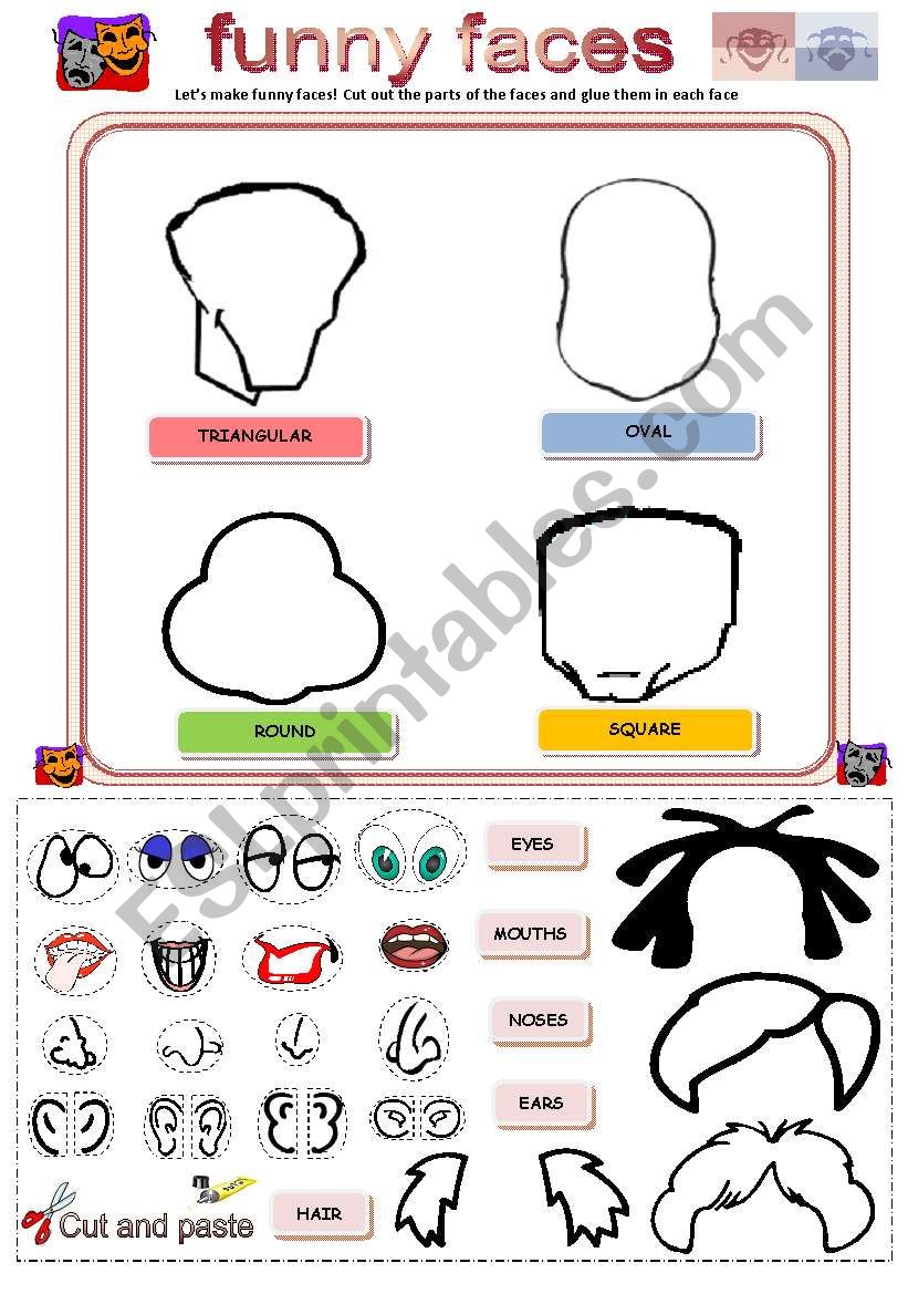 FUNNY FACES worksheet