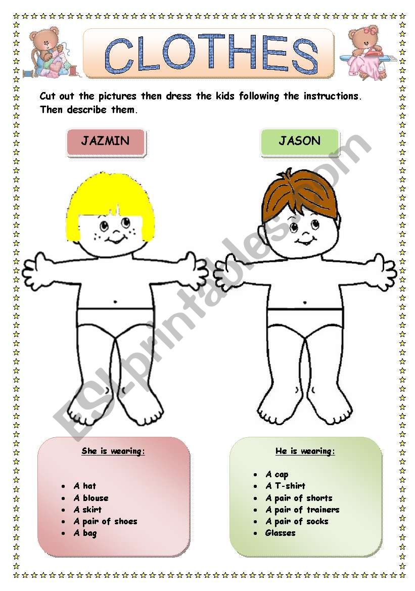 Esl Clothes Worksheet