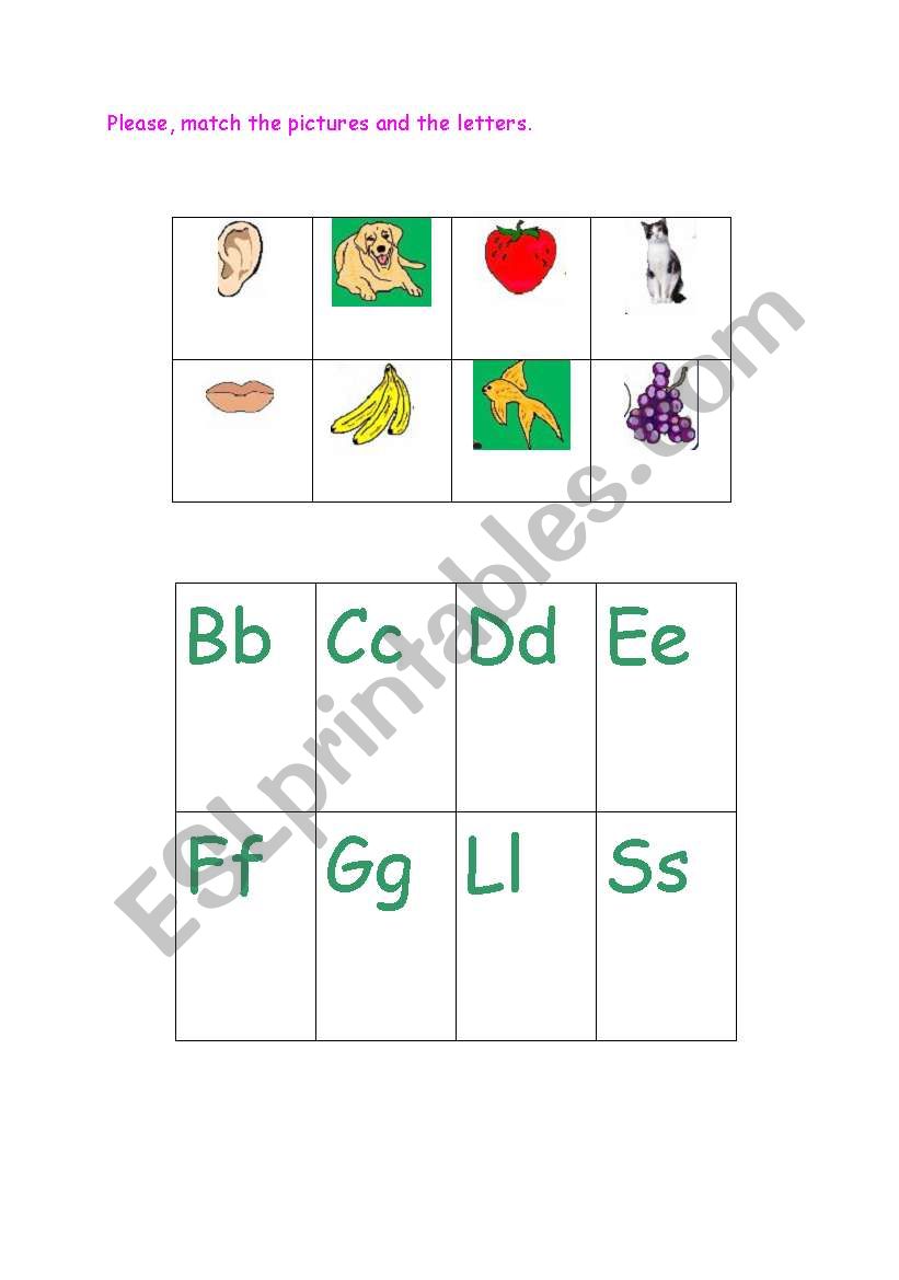 The alphabet worksheet