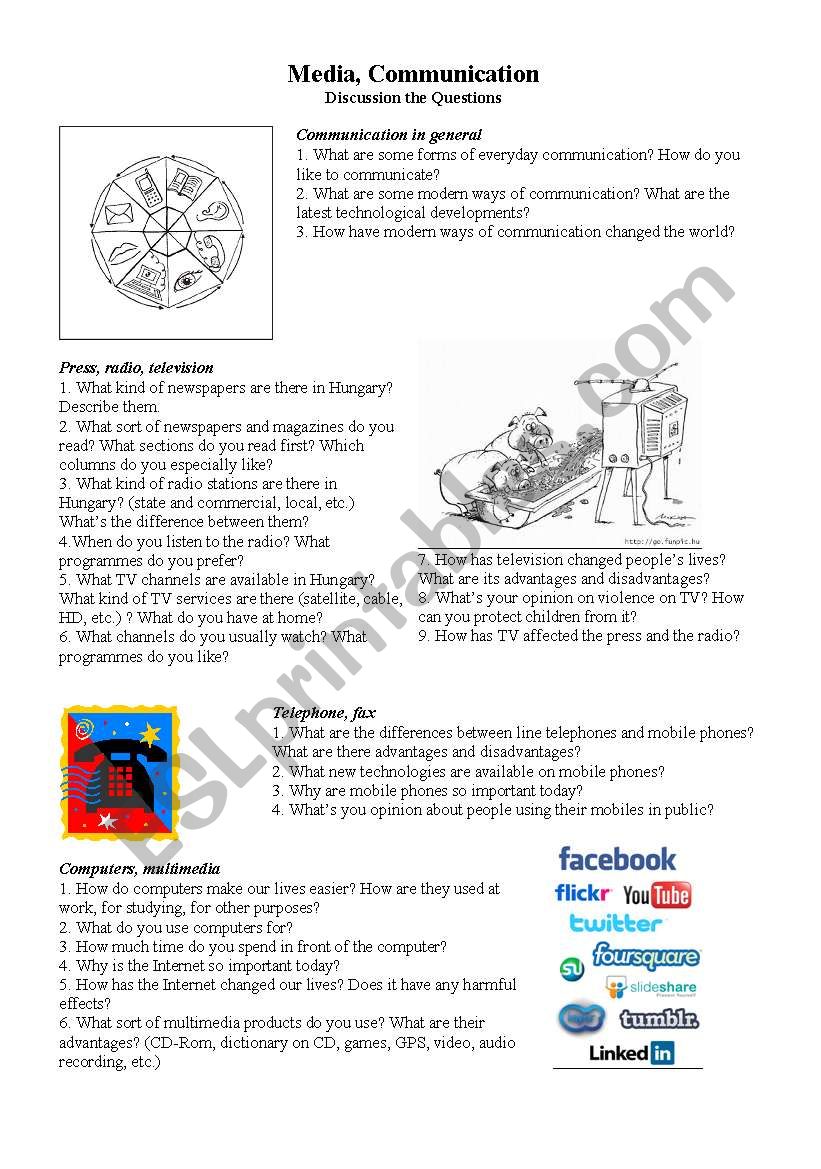 Media & Communication worksheet