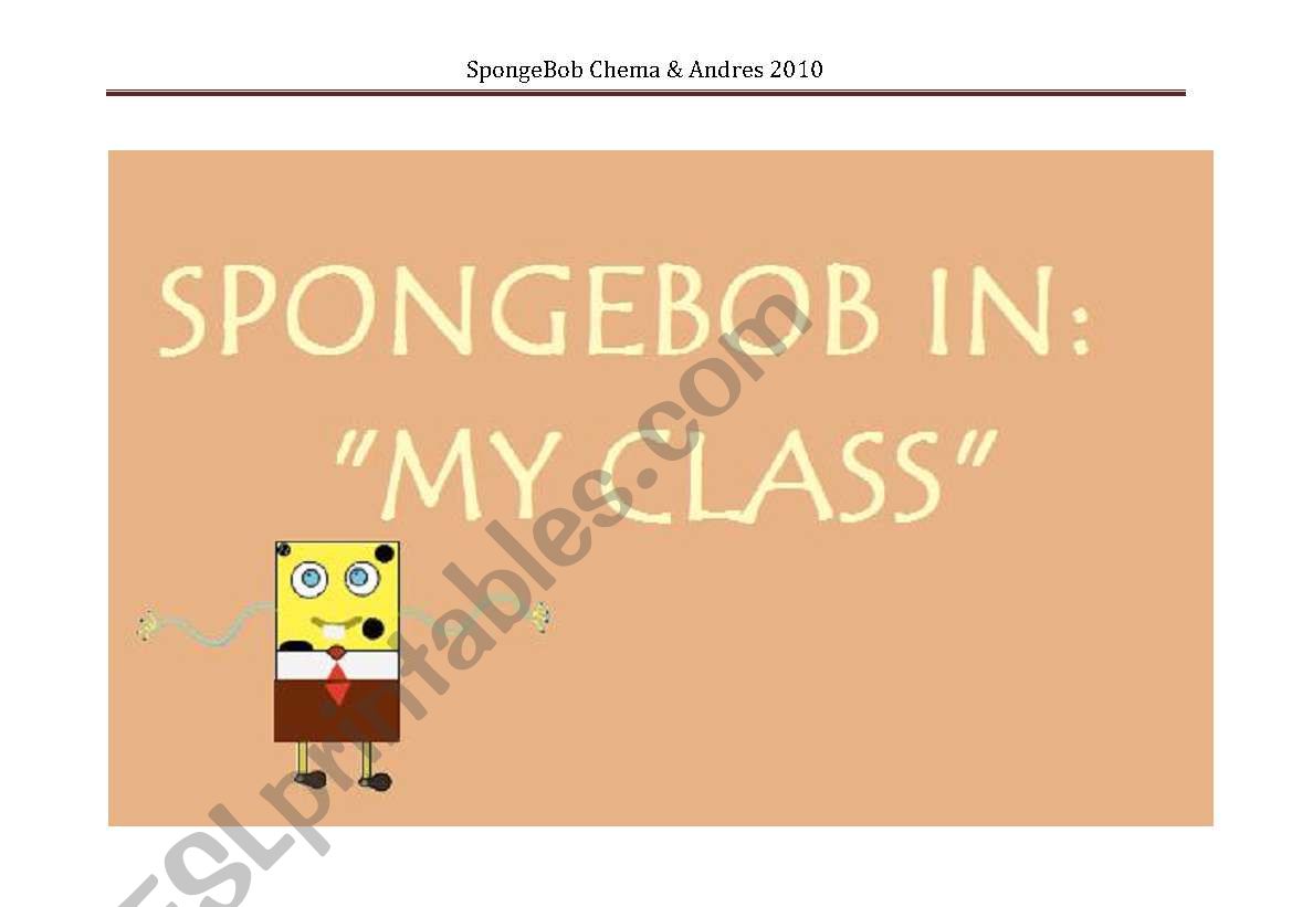Sponge Bob worksheet