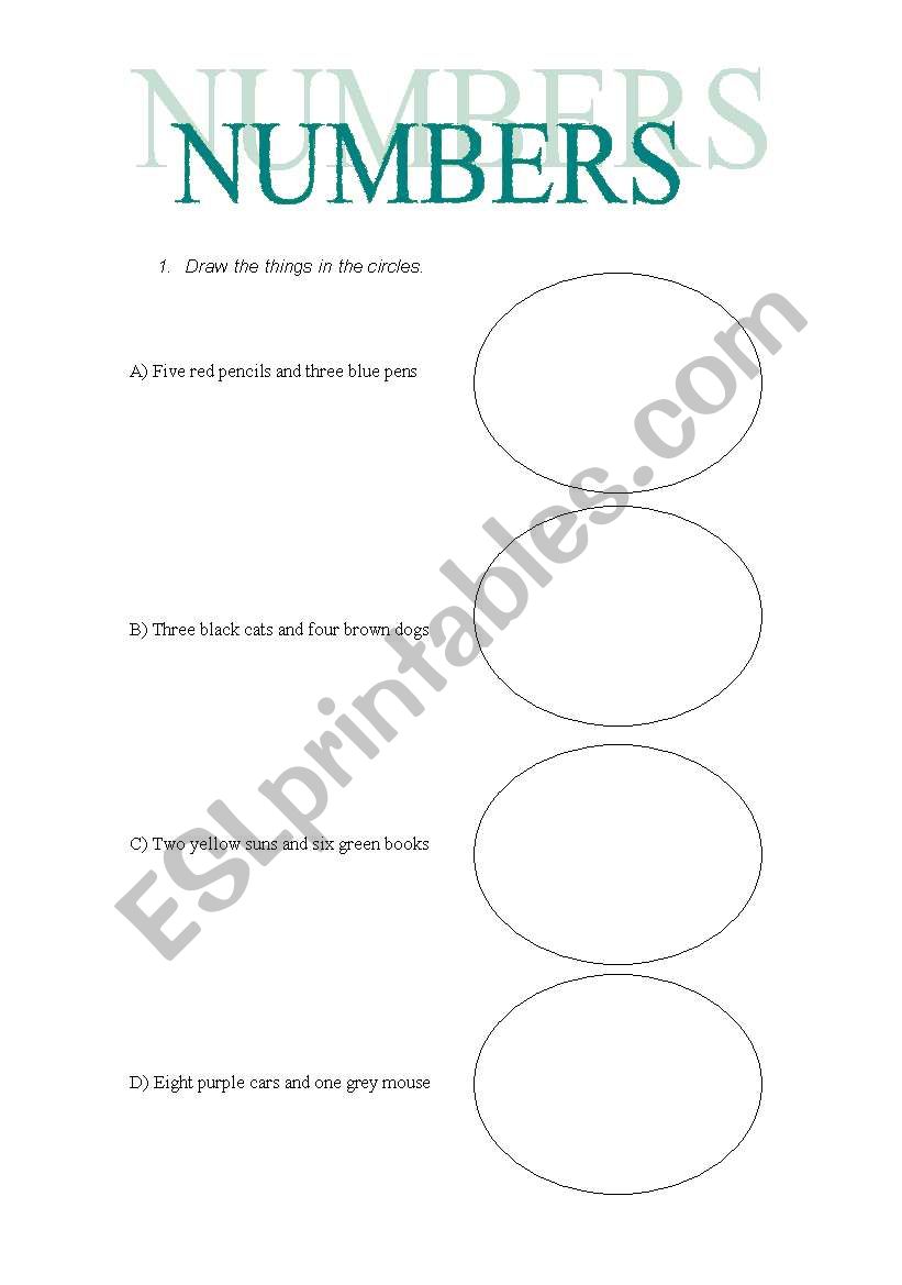 Numbers worksheet