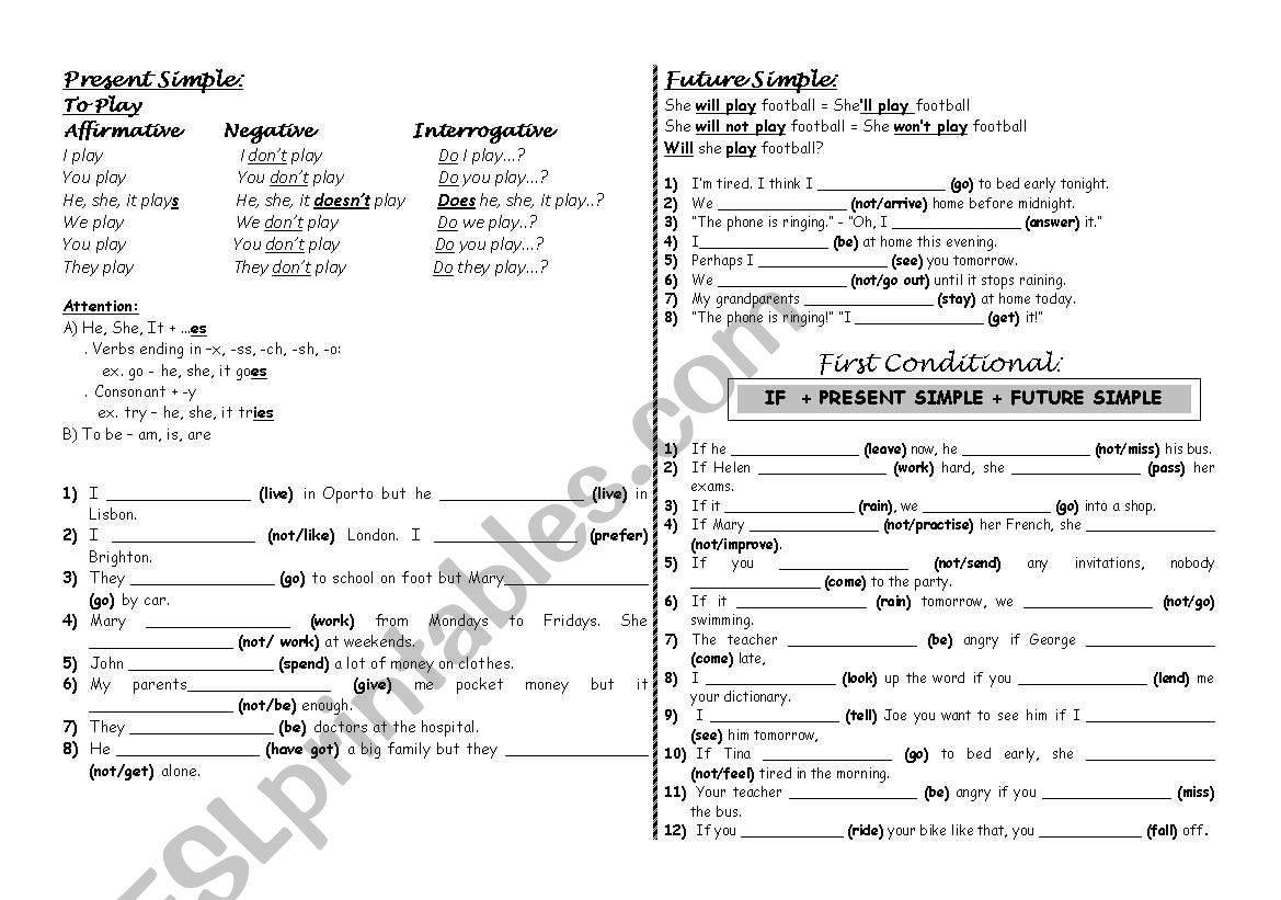 If - Clauses - 1st Type worksheet