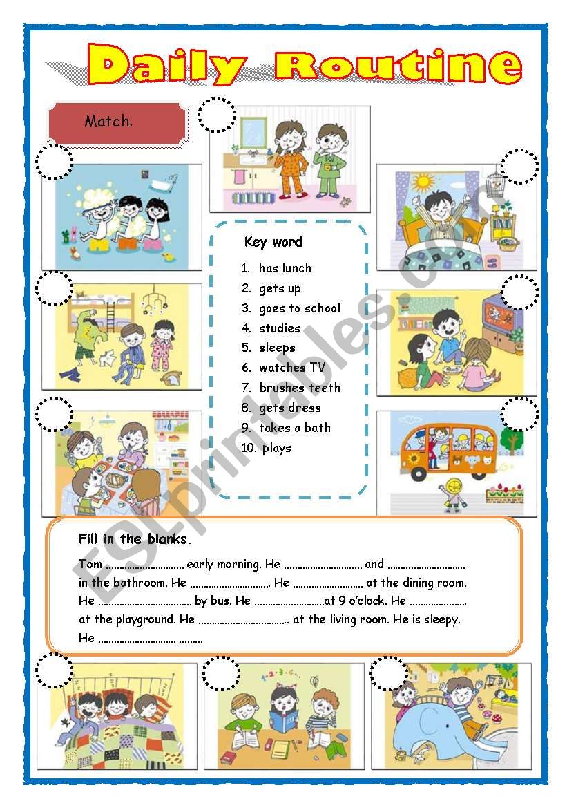 Daily Routine worksheet