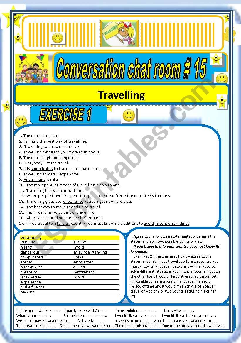 Conversation Chat room # 15 TRAVELLING