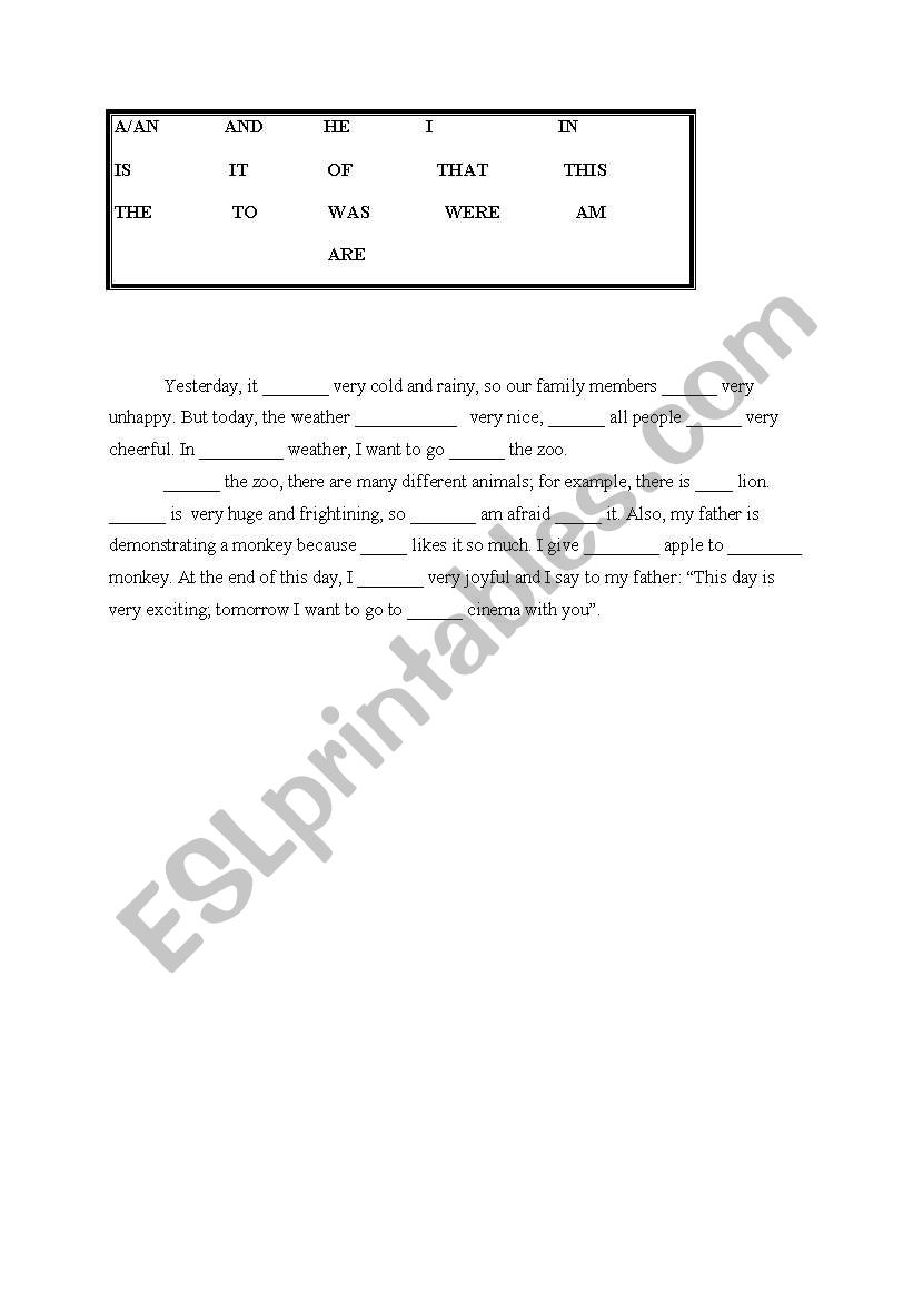 PRACTISE FOR FIRST 12 COMMON WORDS in English.doc
