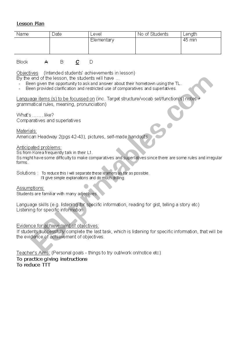 American Headway 2(pgs 42-43) lesson-plan