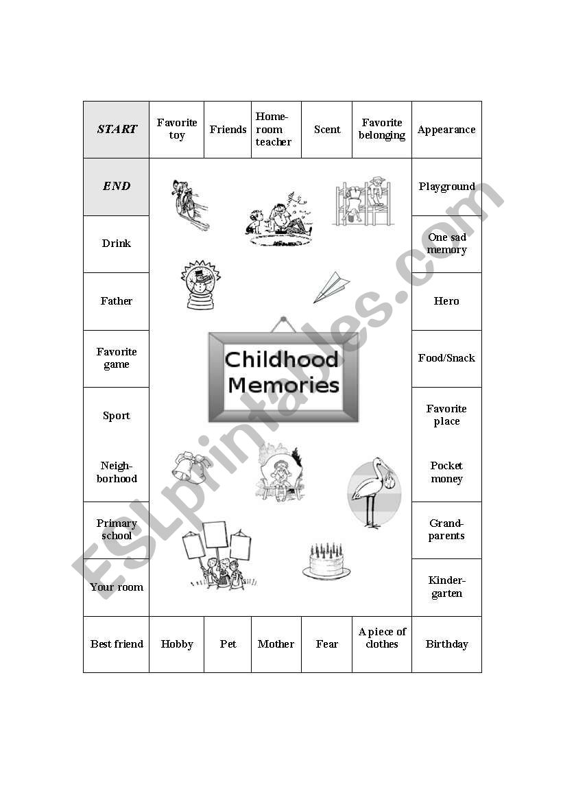 Childhood Memories worksheet