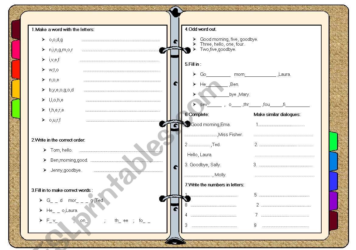 exercises for beginners worksheet