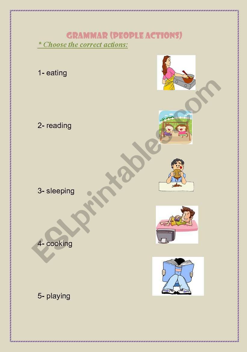 verbs worksheet