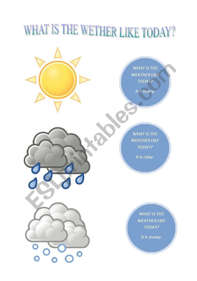 what is the weather like? worksheet