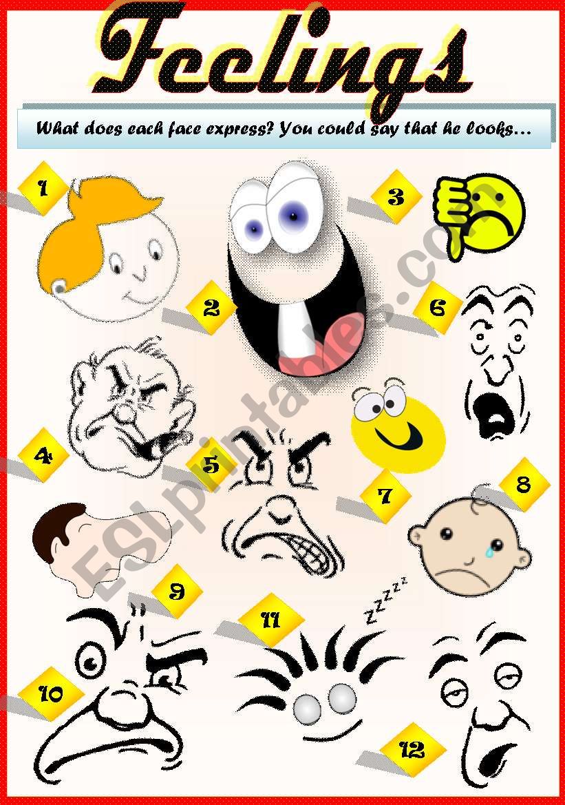 FEELINGS & EMOTIONS worksheet