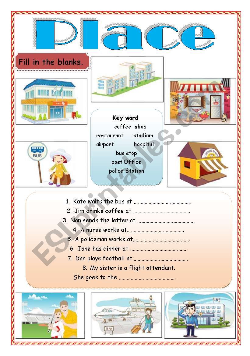 Places worksheet