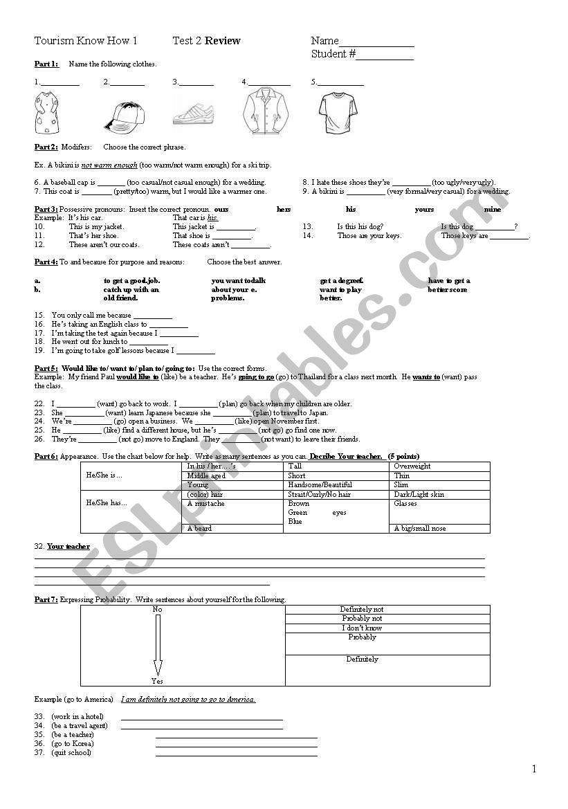 Know How Level 1 Test 6 Review