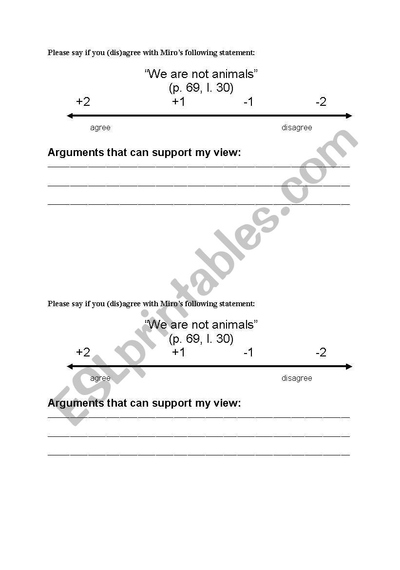 Position Paper worksheet