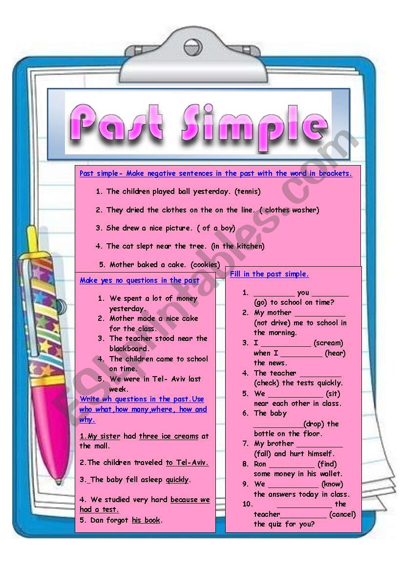 Past Simple worksheet