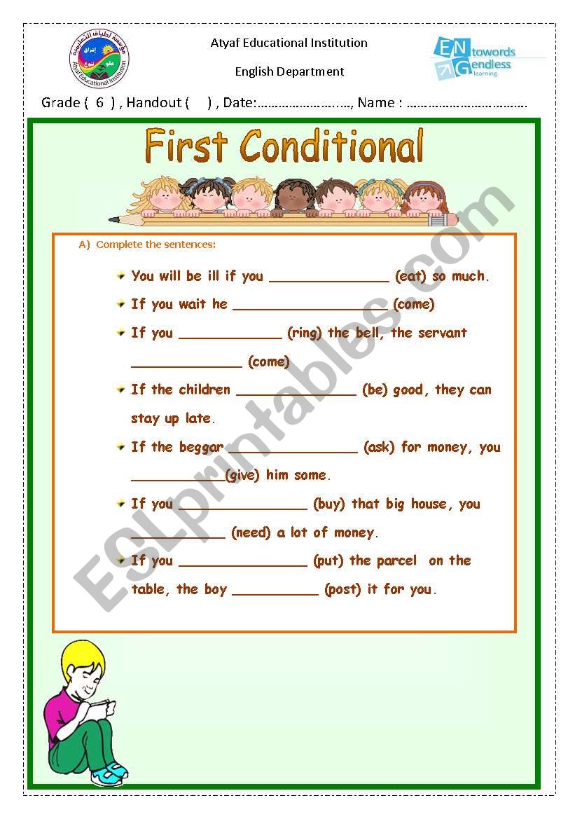 the first conditional worksheet