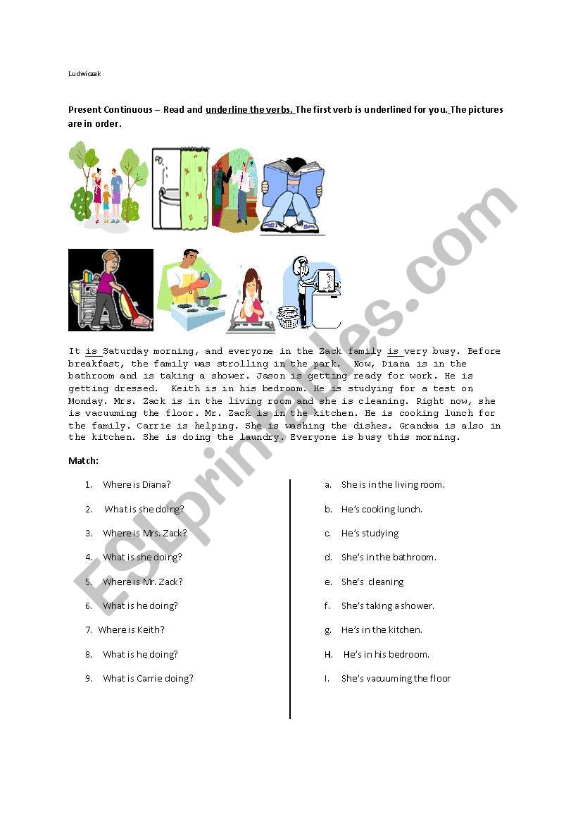 Present Continuous (ING VERBS) Practice