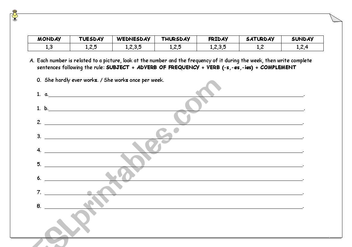 EXERCISES worksheet