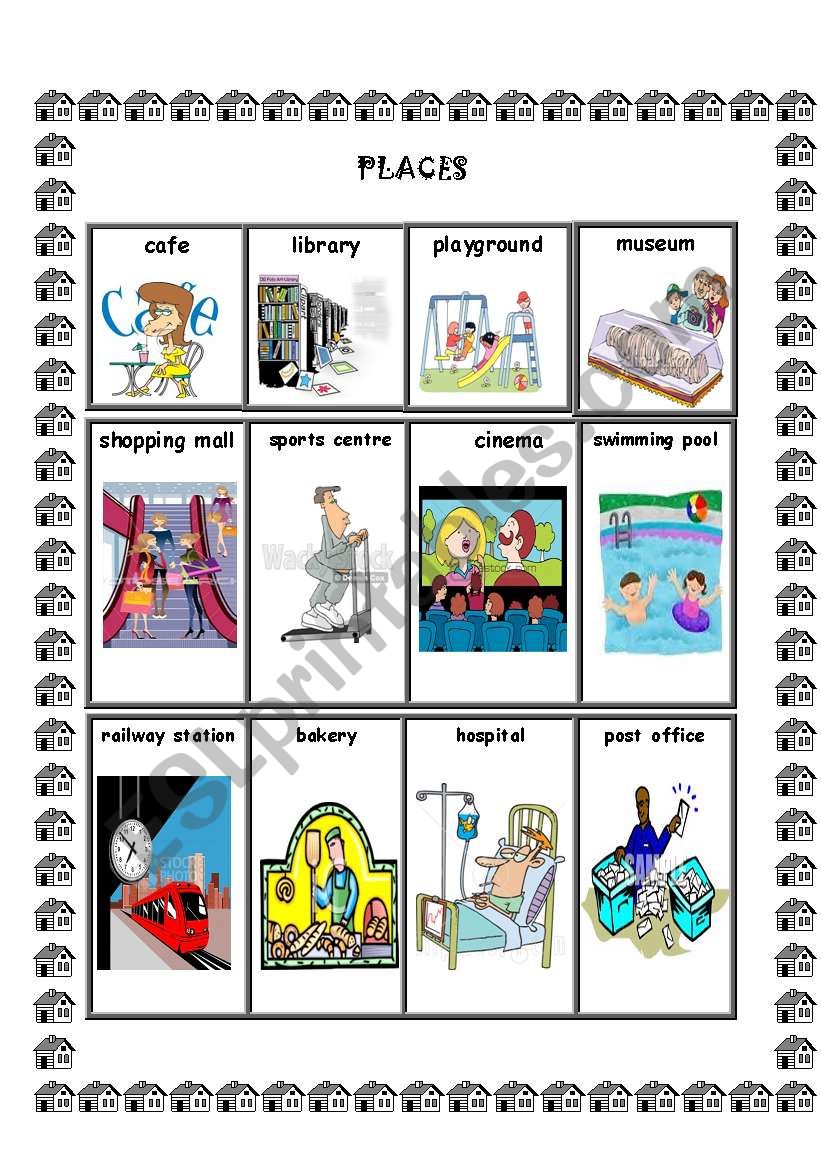 PLACES PICTURE DICTIONARY worksheet