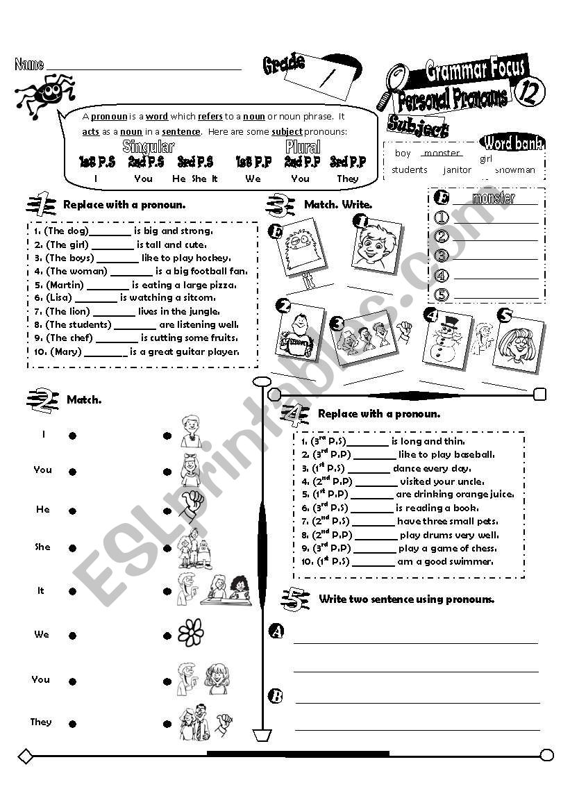 Grammar Focus Series_12 Personal Pronouns (Subject) (Editable+Key)