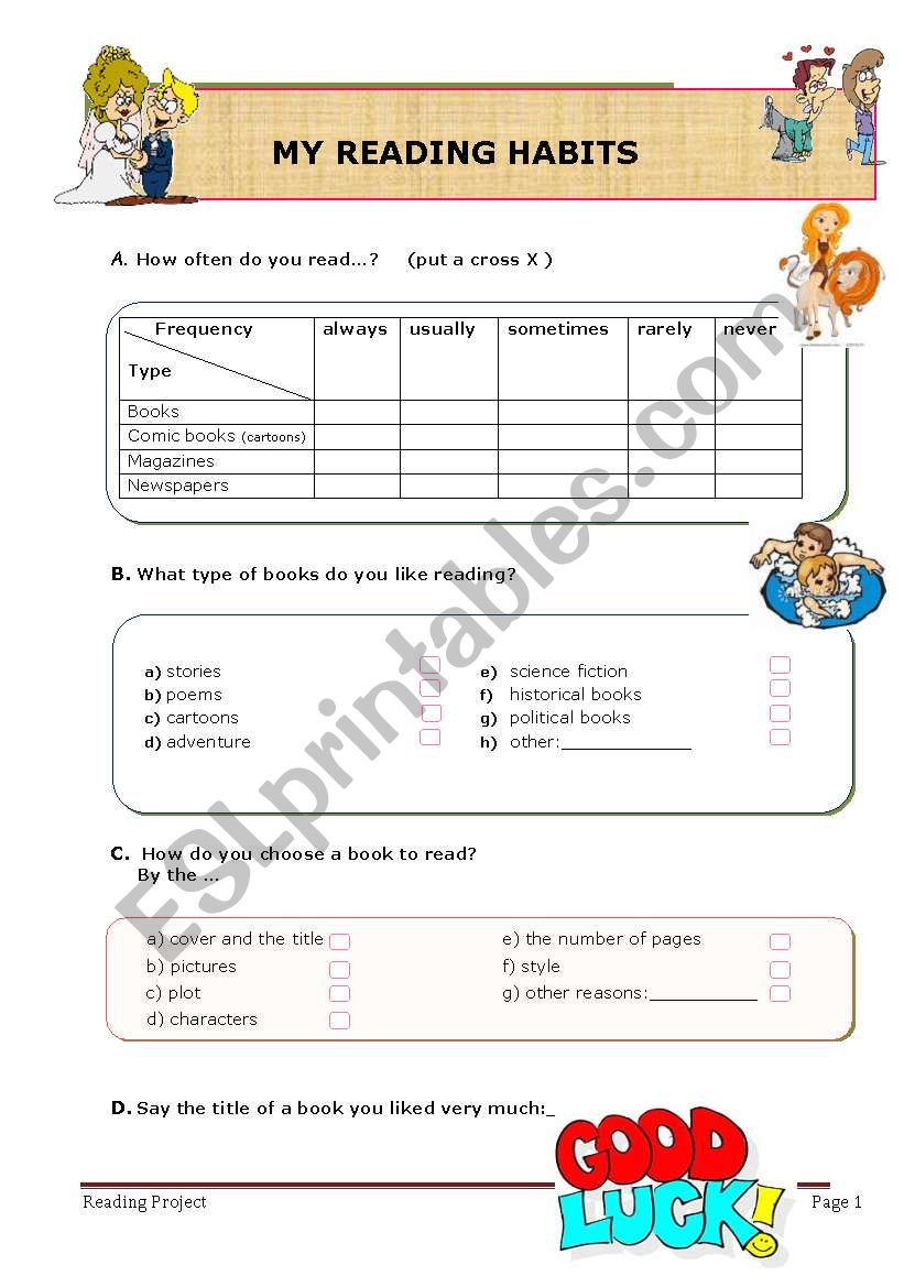 reading worksheet worksheet