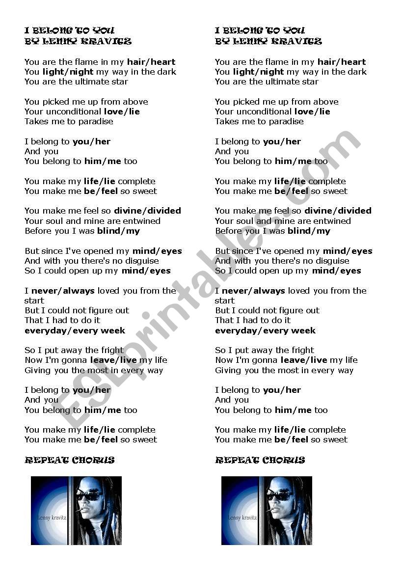 Lenny Kravitz - I BELONG TO YOU