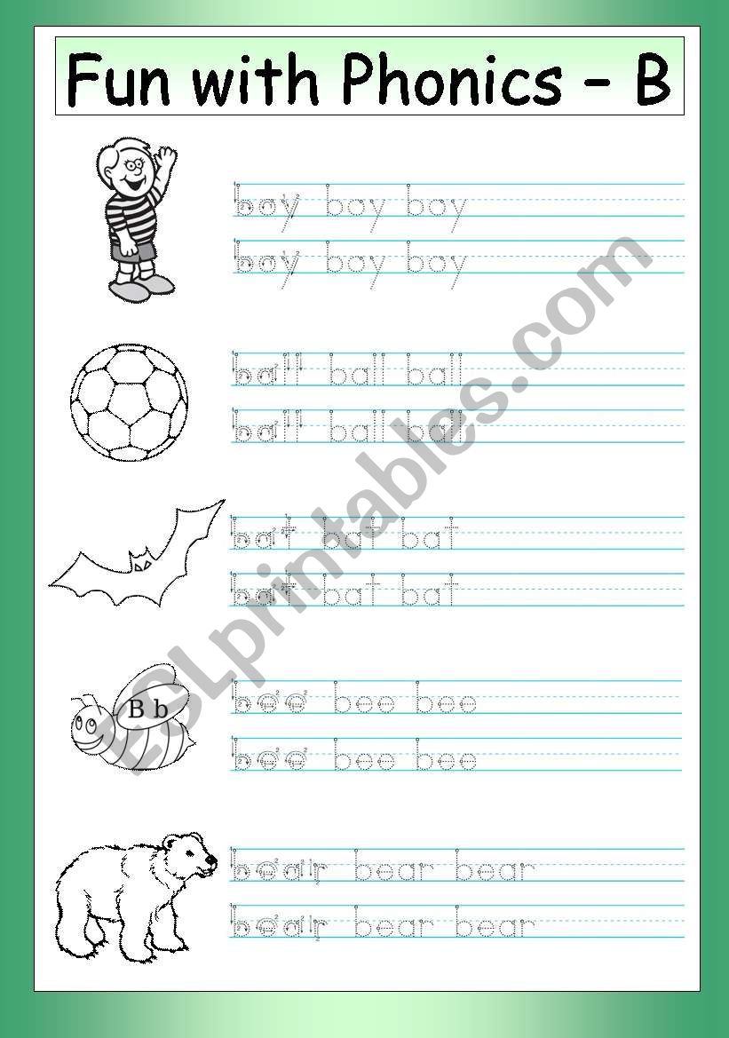 Fun With Phonics (2) -  initial B