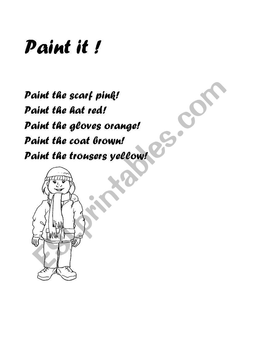 Paint it ! worksheet