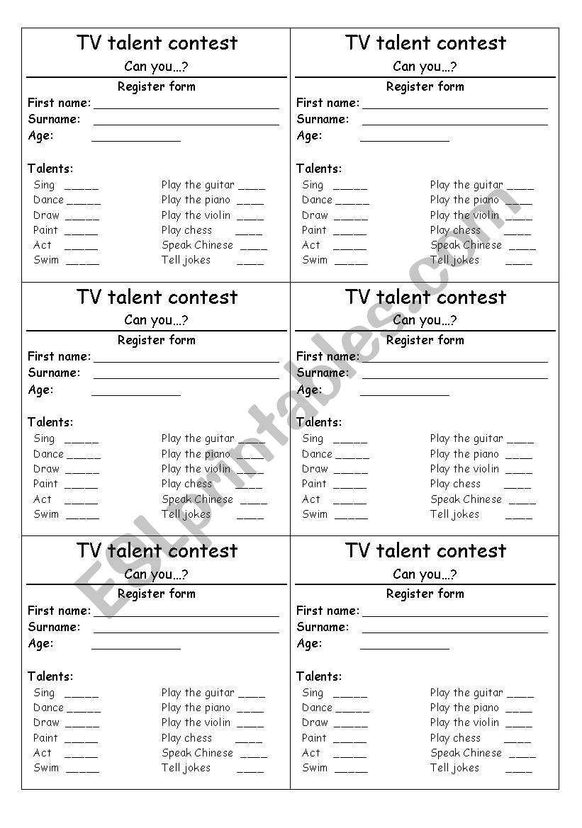 Can you ____? worksheet